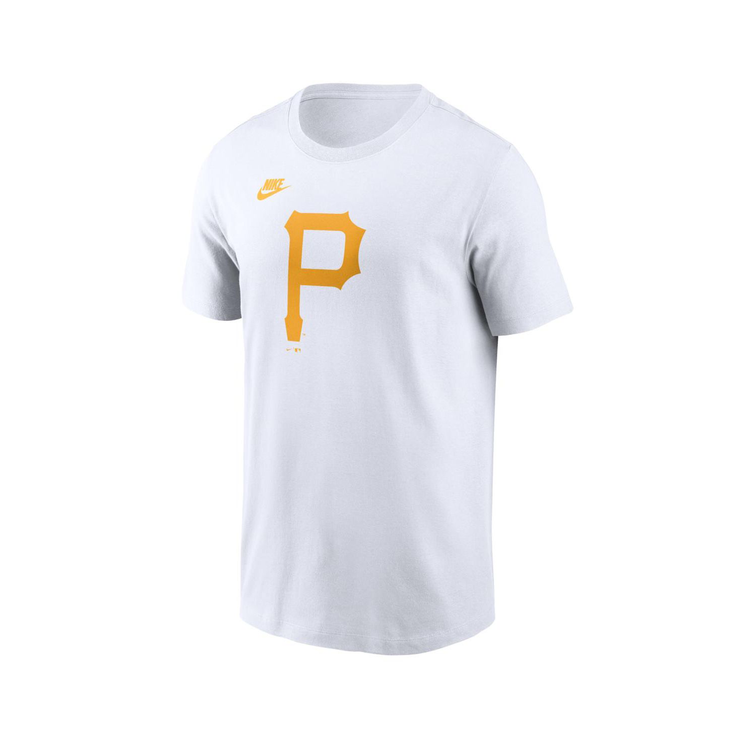 Men's White Pittsburgh Pirates Cooperstown Collection Logo T-Shirt