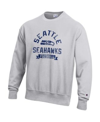 Men's Heather Gray Seattle Seahawks Reverse Weave Fleece Pullover Sweatshirt