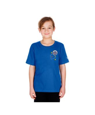 Big Boys and Girls Royal New York Mets Stars Cap T-Shirt