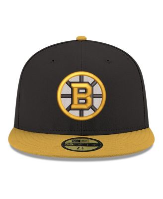 Men's Black Boston Bruins Core Logo Two-Tone 59FIFTY Fitted Hat