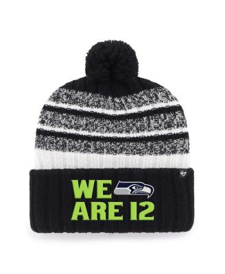Men's Black Seattle Seahawks Local Cuffed Knit Hat with Pom