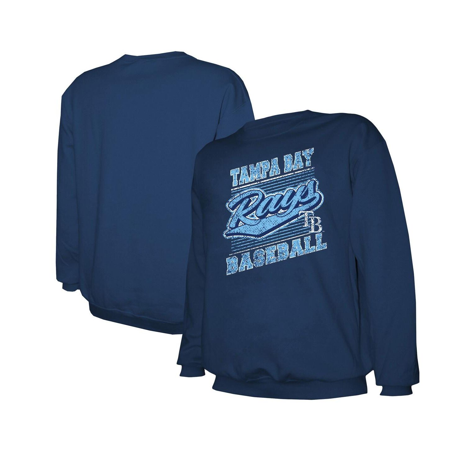 Men's Navy Tampa Bay Rays Lightweight Crew Sweatshirt