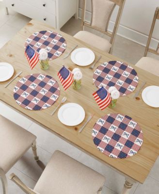 Celebration Woven Braided Round Placemats, Set of 4