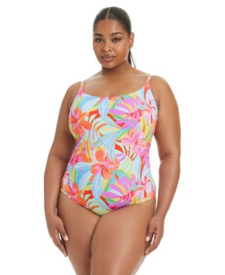 Plus Size Bellissimo Scoop Neck One-Piece Swimsuit