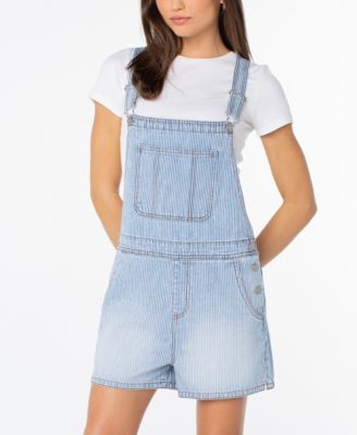 Women's Denim Button-Front Shortalls