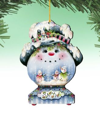 Joe Cool Snow Globe Holiday Ornaments, Set of 2