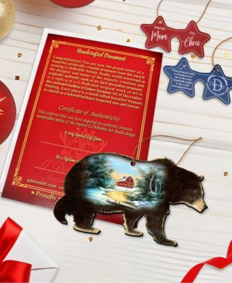Bear Holiday Ornaments, Set of 2