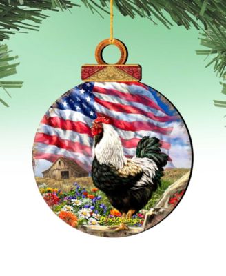 Morning In America Holiday Ornaments, Set of 2