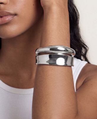 Double Golden Bangle Bracelet Set