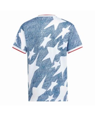 Big Boys and Girls Blue USA Soccer 1994 Denim Graphic Fashion Jersey