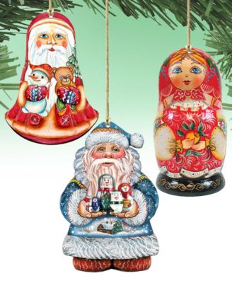 Nesting Matreshka Holiday Ornaments, Set of 3