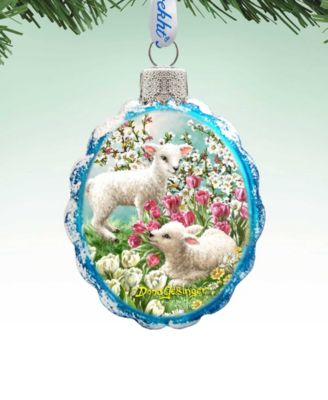 Holiday Lambs Mercury Holiday Ornament