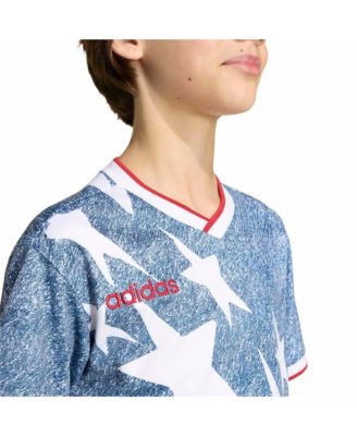 Big Boys and Girls Blue USA Soccer 1994 Denim Graphic Fashion Jersey