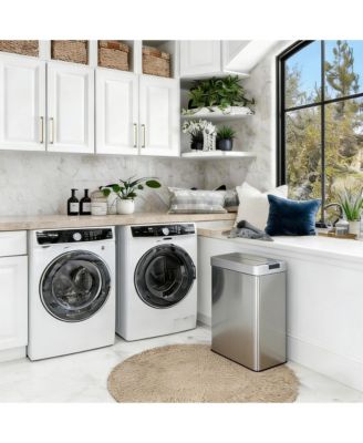 16 Gallon Stainless Steel Slim Motion Sensor with Butterfly Lid Trash Can