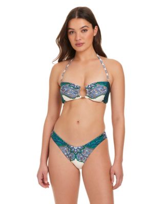 Women's Solar Power U-Ring Bandeau-Neck Bikini Top