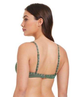 Women's Technicolor Triangle Scoop-Neck Underwire Bikini