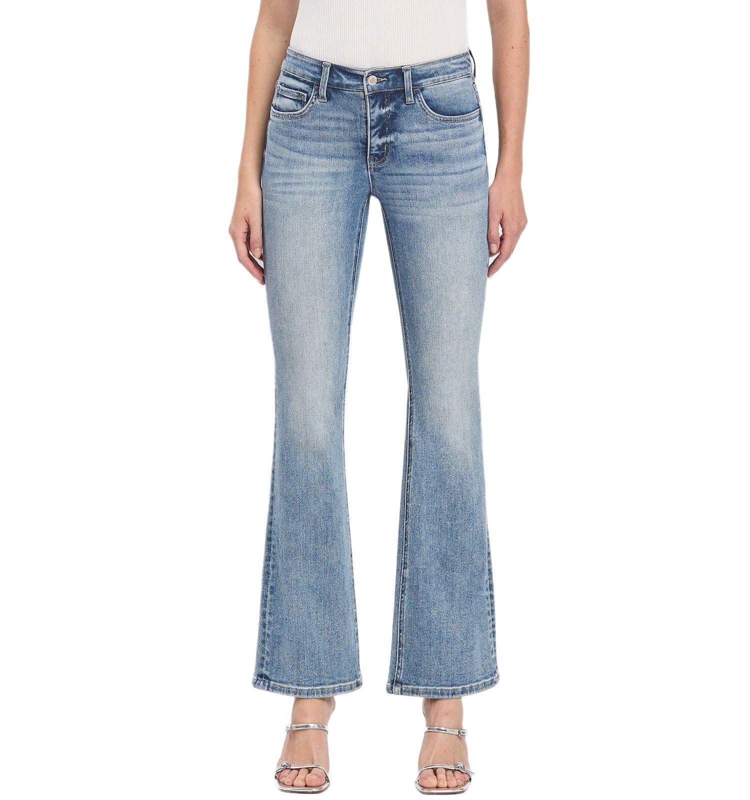 Women's Mid Rise Full Length Bootcut Jeans