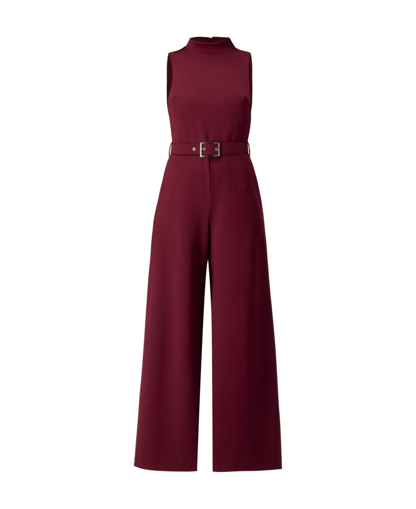 Женский комбинезон Ivonne Sleeveless High Neck Jumpsuit with Belt, цвет: Винный — фото 4