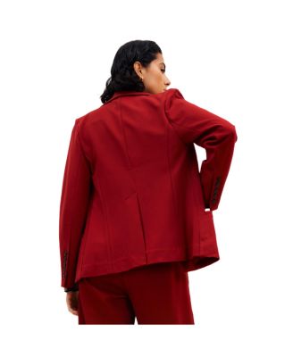 Plus Size Double Breasted Ponte Blazer