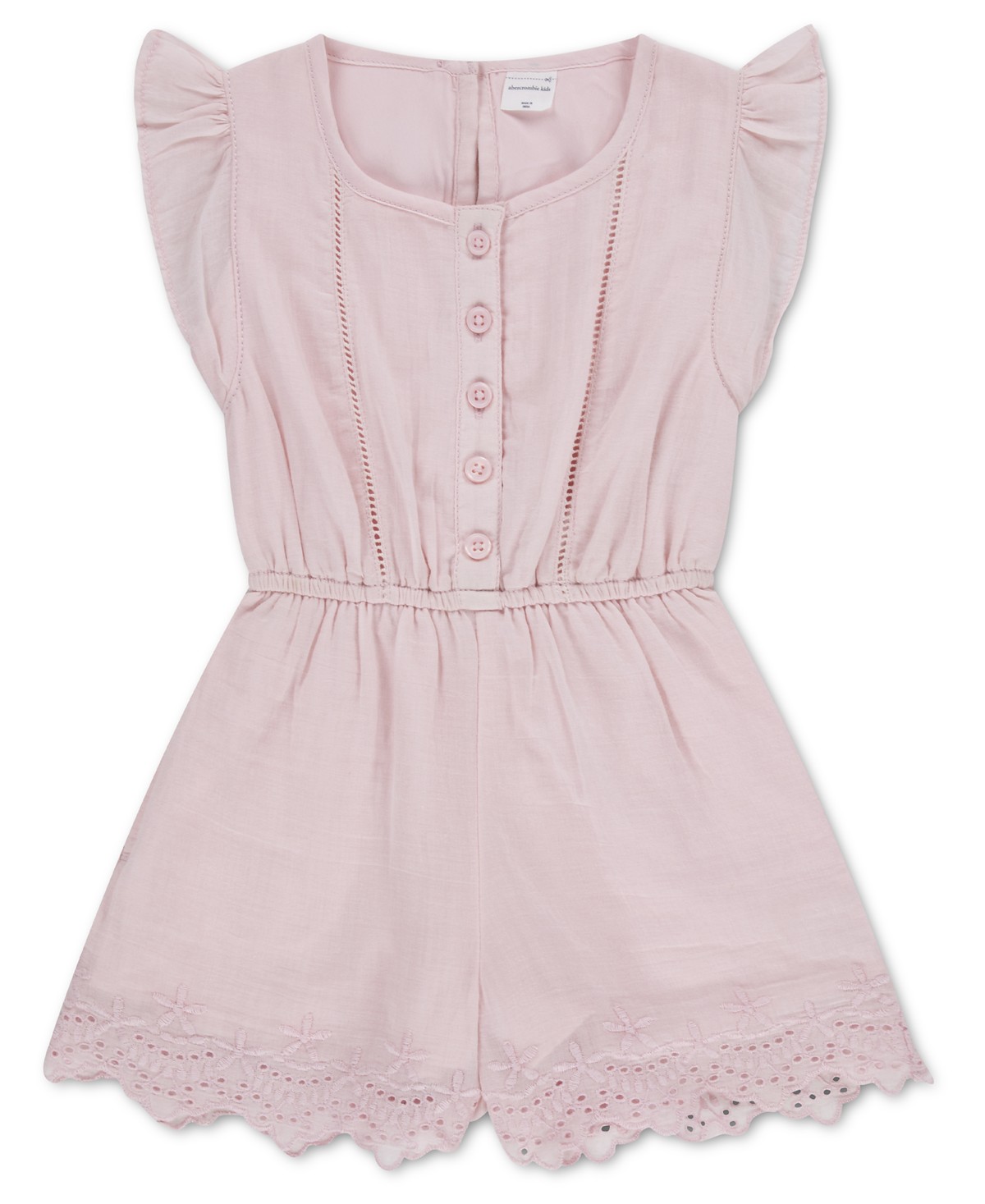 abercrombie kids Toddler Girls' 2T-5T Flutter-Sleeve Eyelet Romper — фото 1