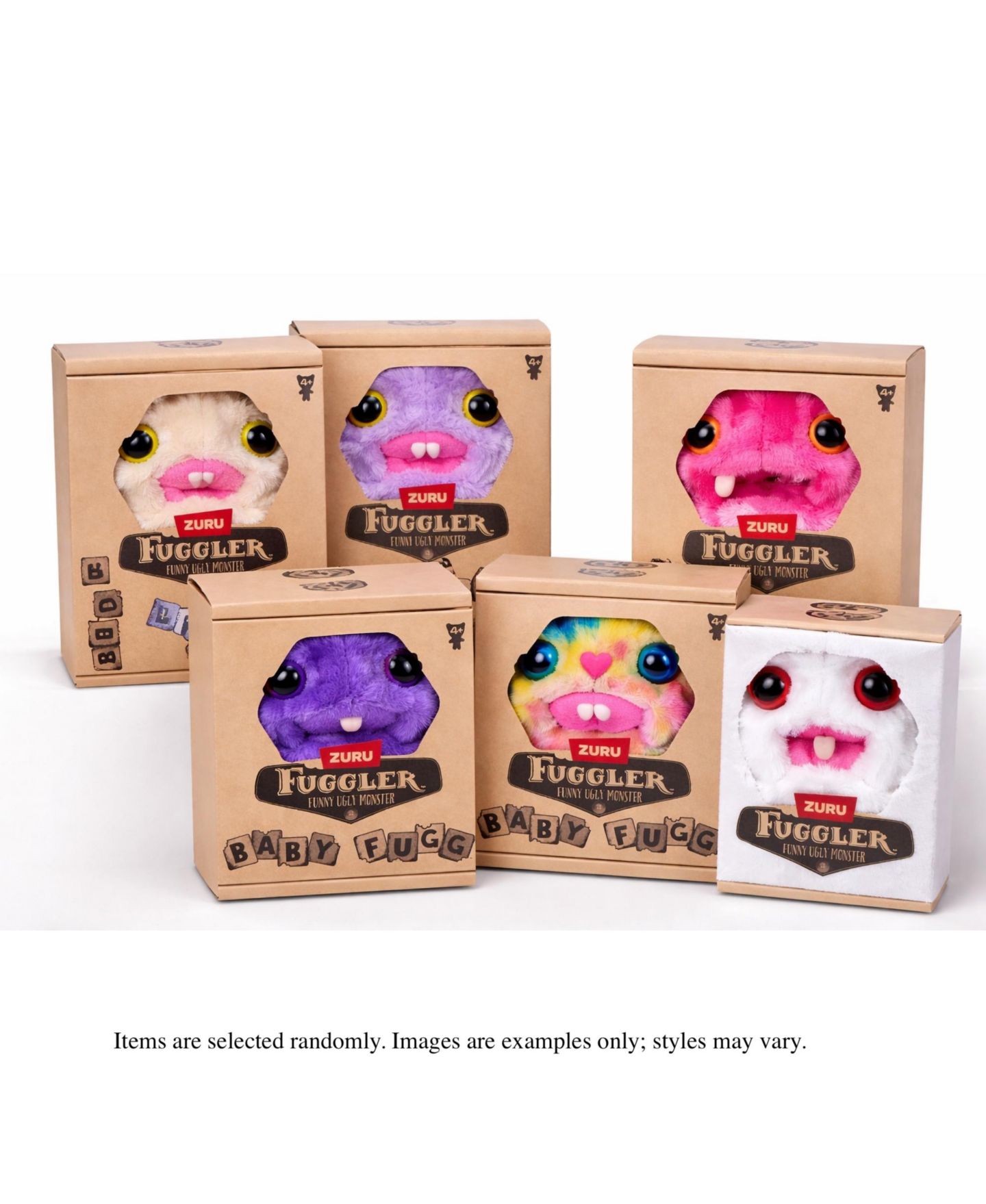 Детские мягкие игрушки Fuggler Baby Fugg 3.5" Mystery Collectible Plush, 5-Pack — фото 3