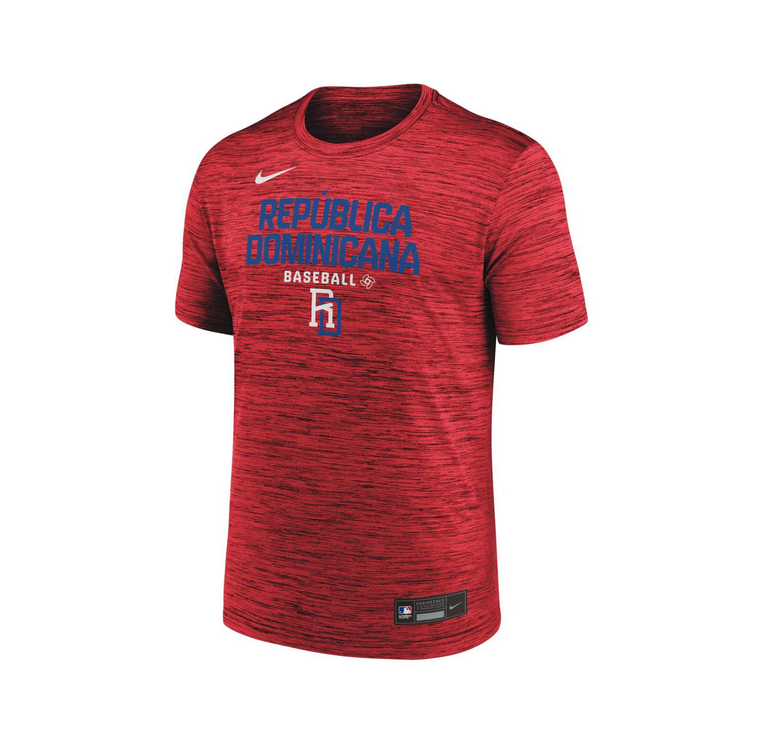Men's Red Dominican Republic Baseball 2026 World Baseball Classic Velocity Dri-FIT T-Shirt