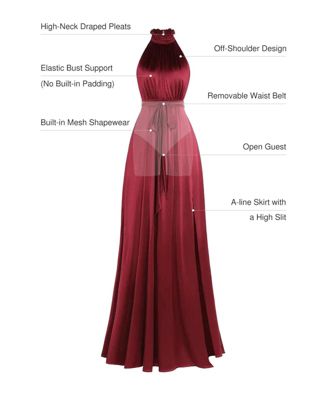 Women's Draped High Neck Sculpting Floral-Print Maxi Dress