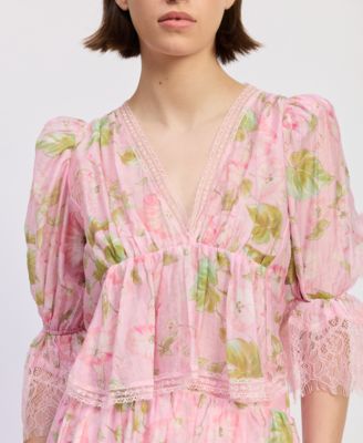 Women's 3/4-Sleeve V-Neck Top