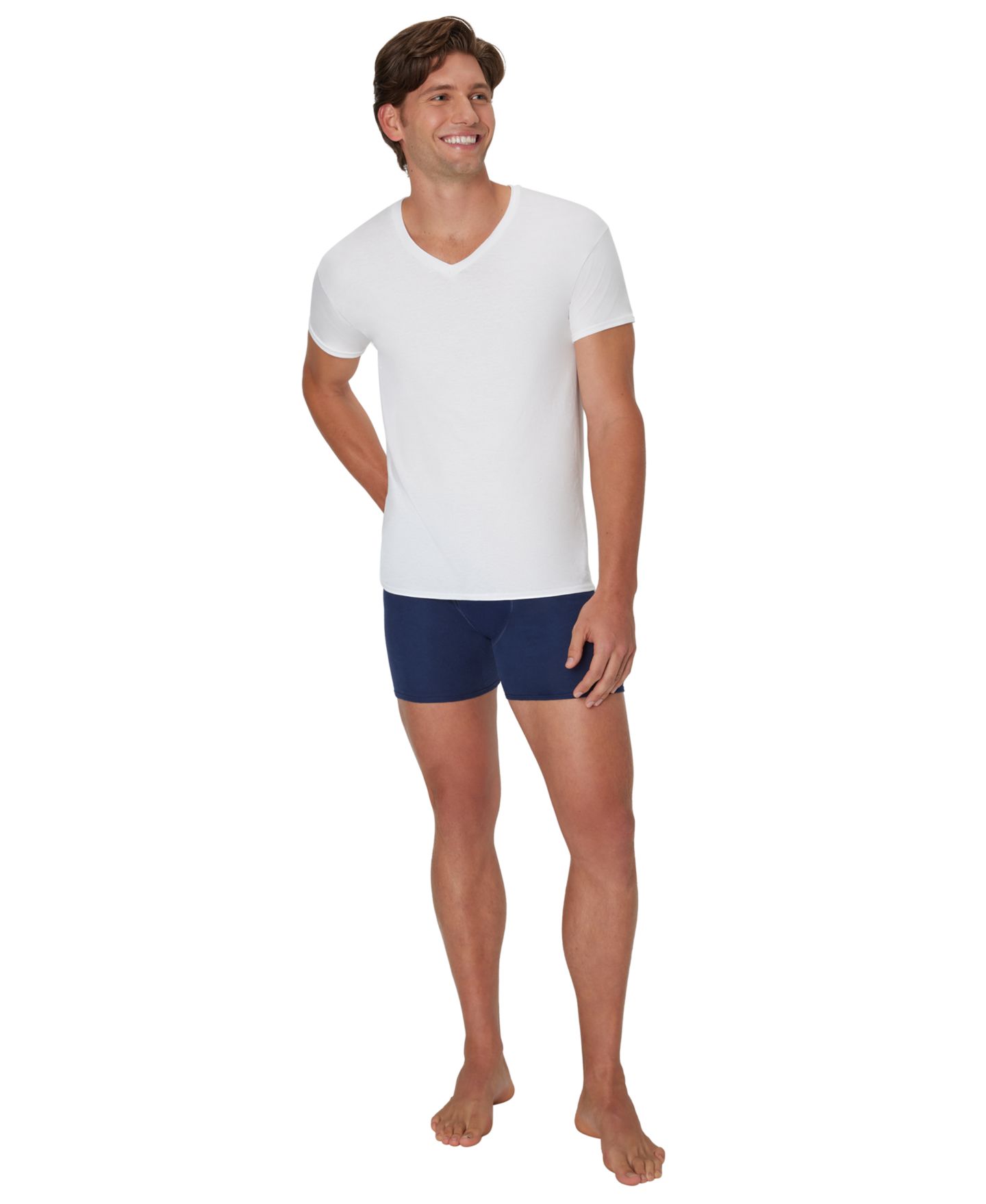 Мужские топы Hanes Ultimate V-Neck Undershirt, 5-Pack, цвет: Разноцветный — фото 2
