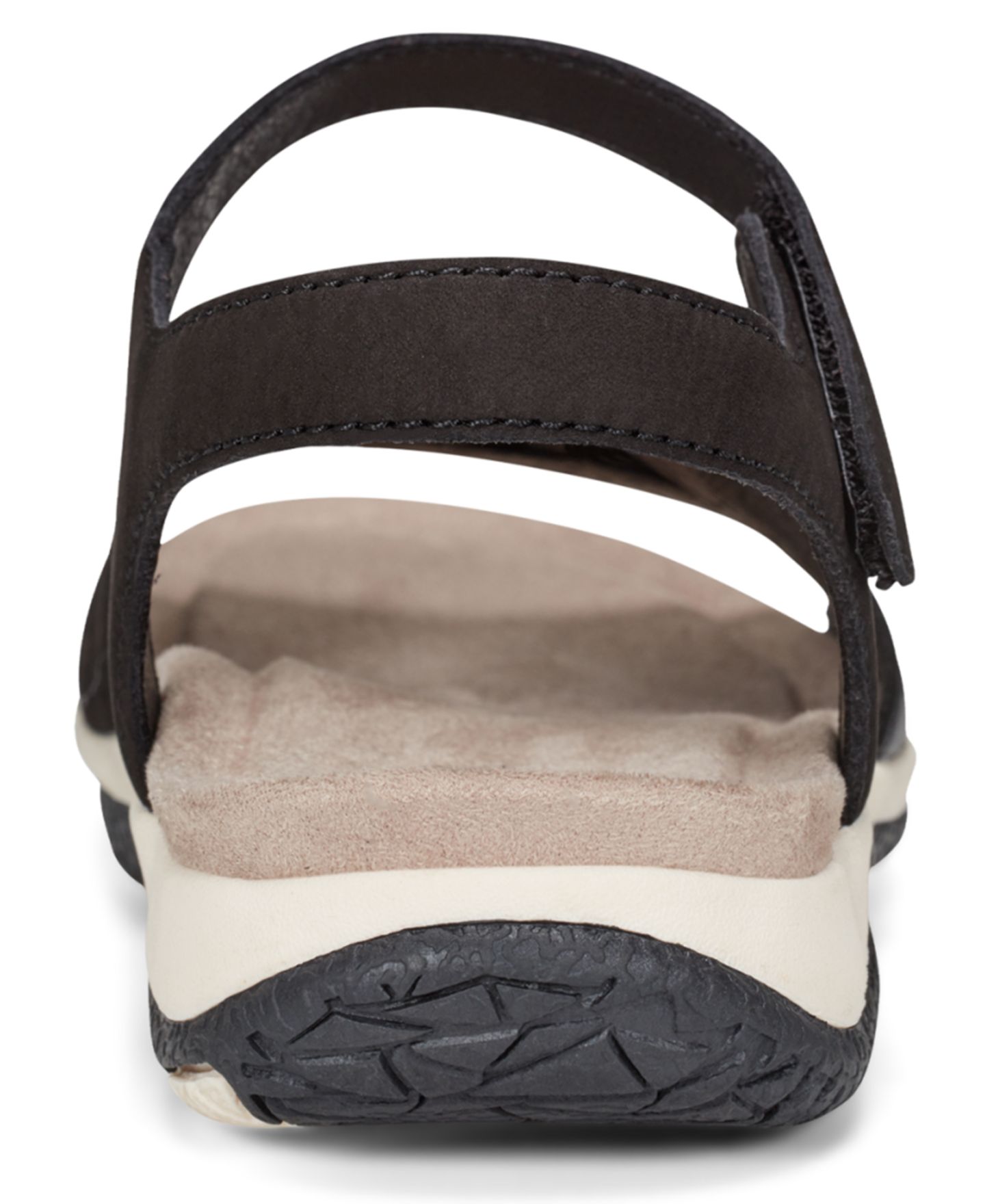 Женские сандалии Earth Sylo Perforated Leather Flat, цвет: Чёрный кожаный — фото 3