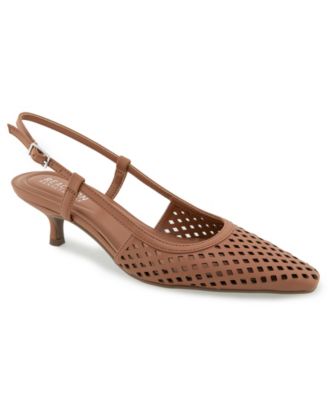 Women's Maggie Perf Slingback Kitten Heel Pumps