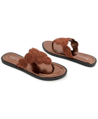 Kenneth Cole Reacton Women's Spiraling Thong Flat Sandals