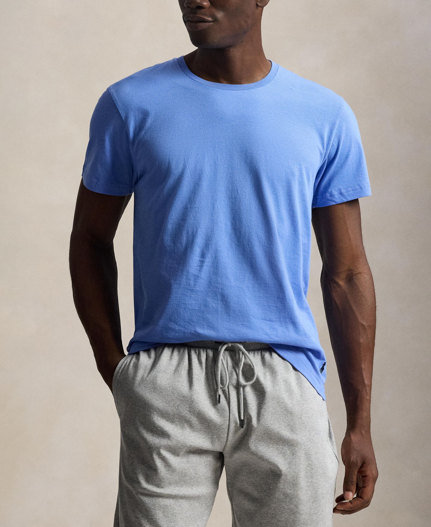 Бельё Undershirts для мужчин, хлопок, 3 шт. — Polo Ralph Lauren, цвет: Королевский синий / Синий — фото 3