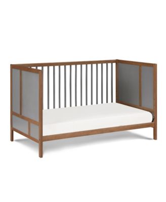  3in1 Convertible Crib - Solid Wood, Geometric Lines, 3 Adjustable Mattress Heights
