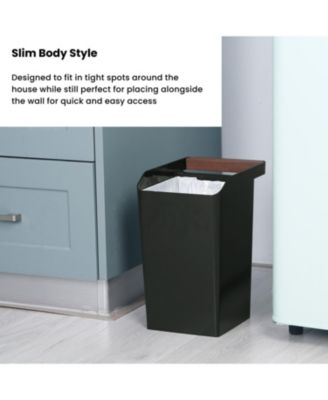 2-Pack 2 Gallon Small Square Trash Cans with Open Top and Handle