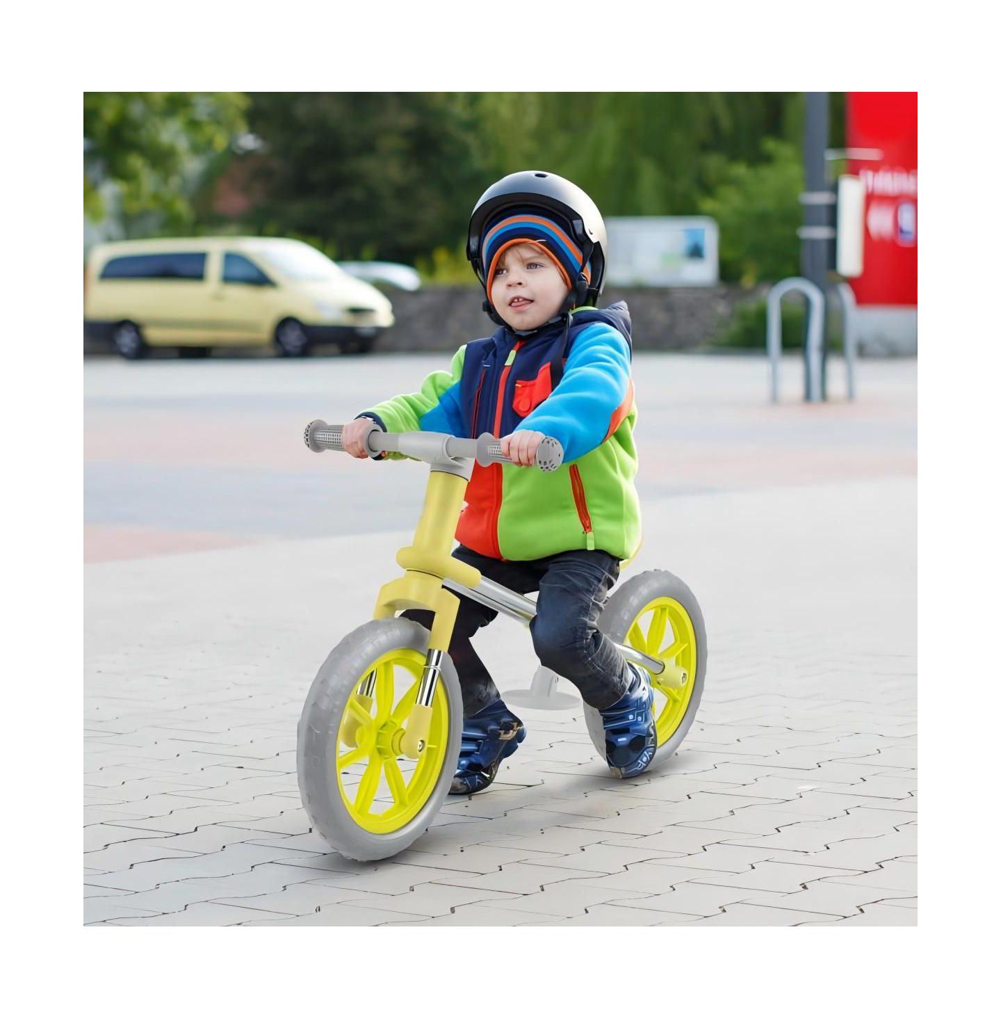 Детская игрушка HONGGE 12 Inch Adjustable Seat and Rotatable Handlebar Balance Bike, Ages 2-5, цвет: Зелёный — фото 4