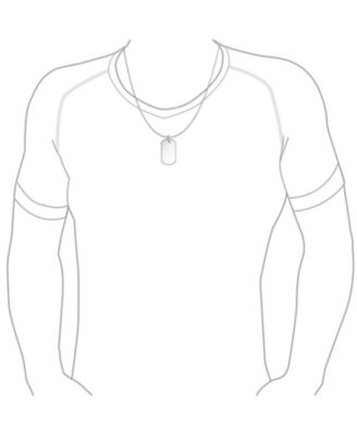 Plain Blank Army Style Dog Tag Pendant Necklace