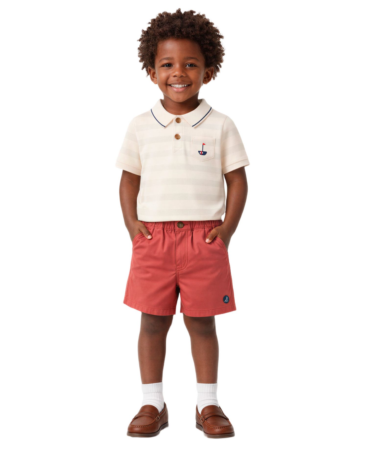 Baby Boys' Short-Sleeve Polo Shirt and Pull-On Shorts, 2-Piece Set