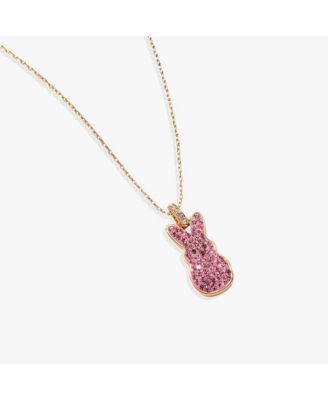 Peeps Pave Bunny Pendant Necklace