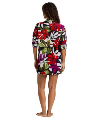 Women's Printed Swim Shirt and Shorts, 2-Pc. Set