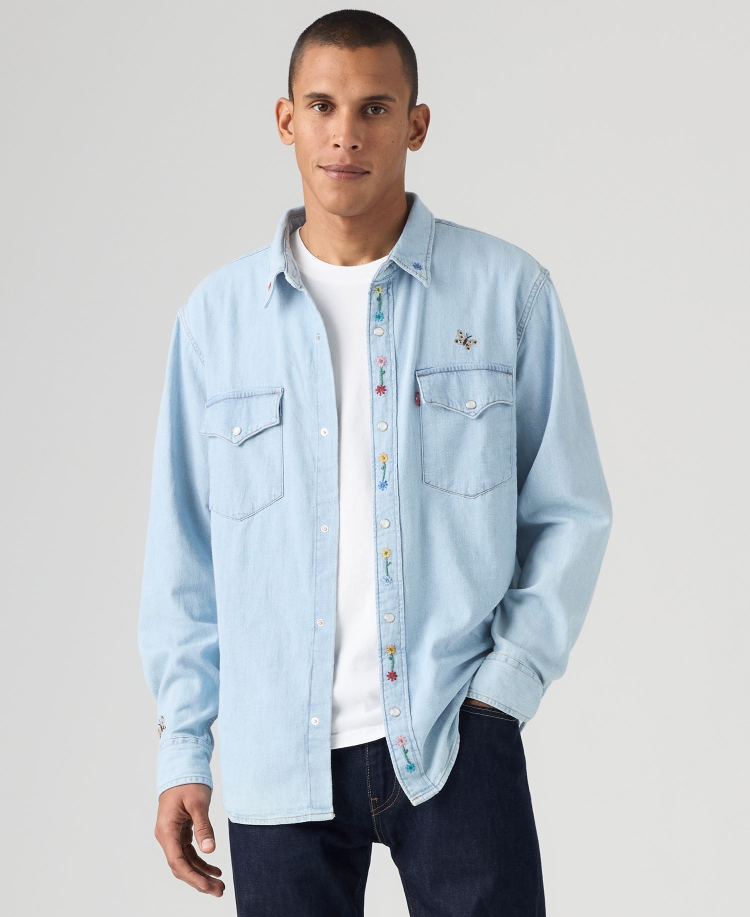 Men's Premium Relaxed-Fit Western Embroidered Shirt