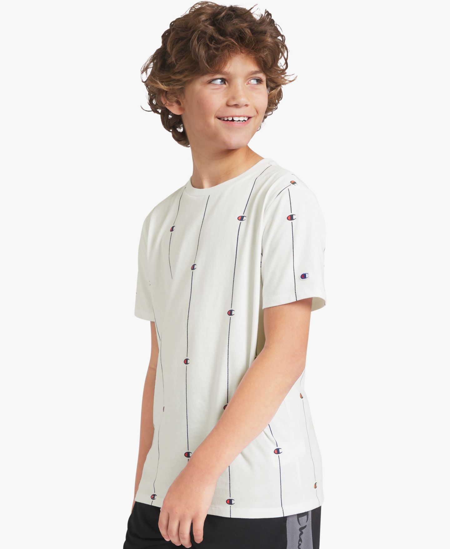 Футболка Champion Printed Short-Sleeve Crewneck T-Shirt для мальчиков, цвет: Яркий белый — фото 5