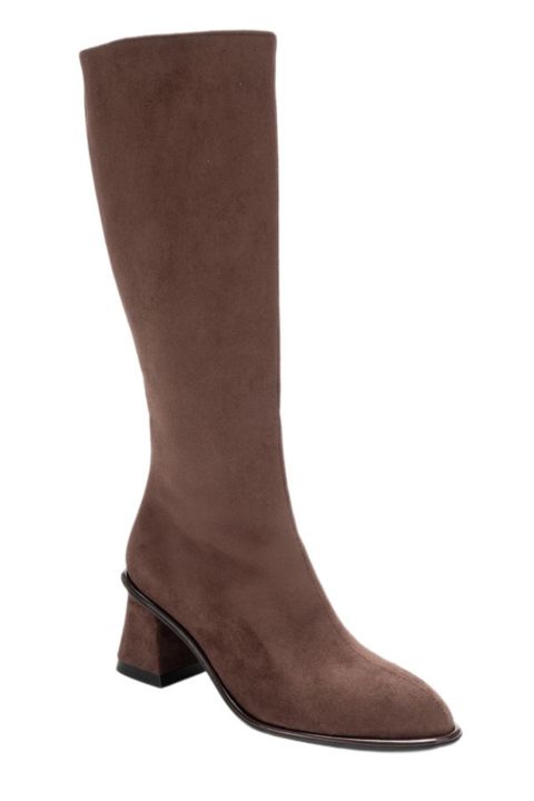 Женские ботинки Prologue Shoes Paradis Block Heel Knee High, цвет: Коричневый замшевая искусственная кожа