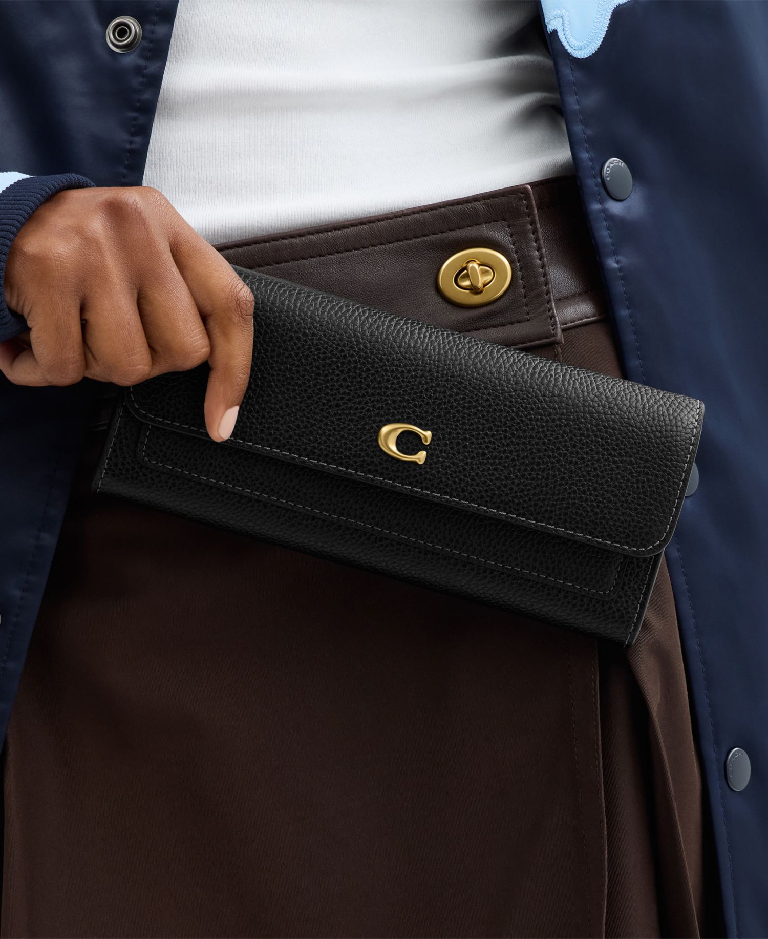 Mila Leather Long Flap Wallet