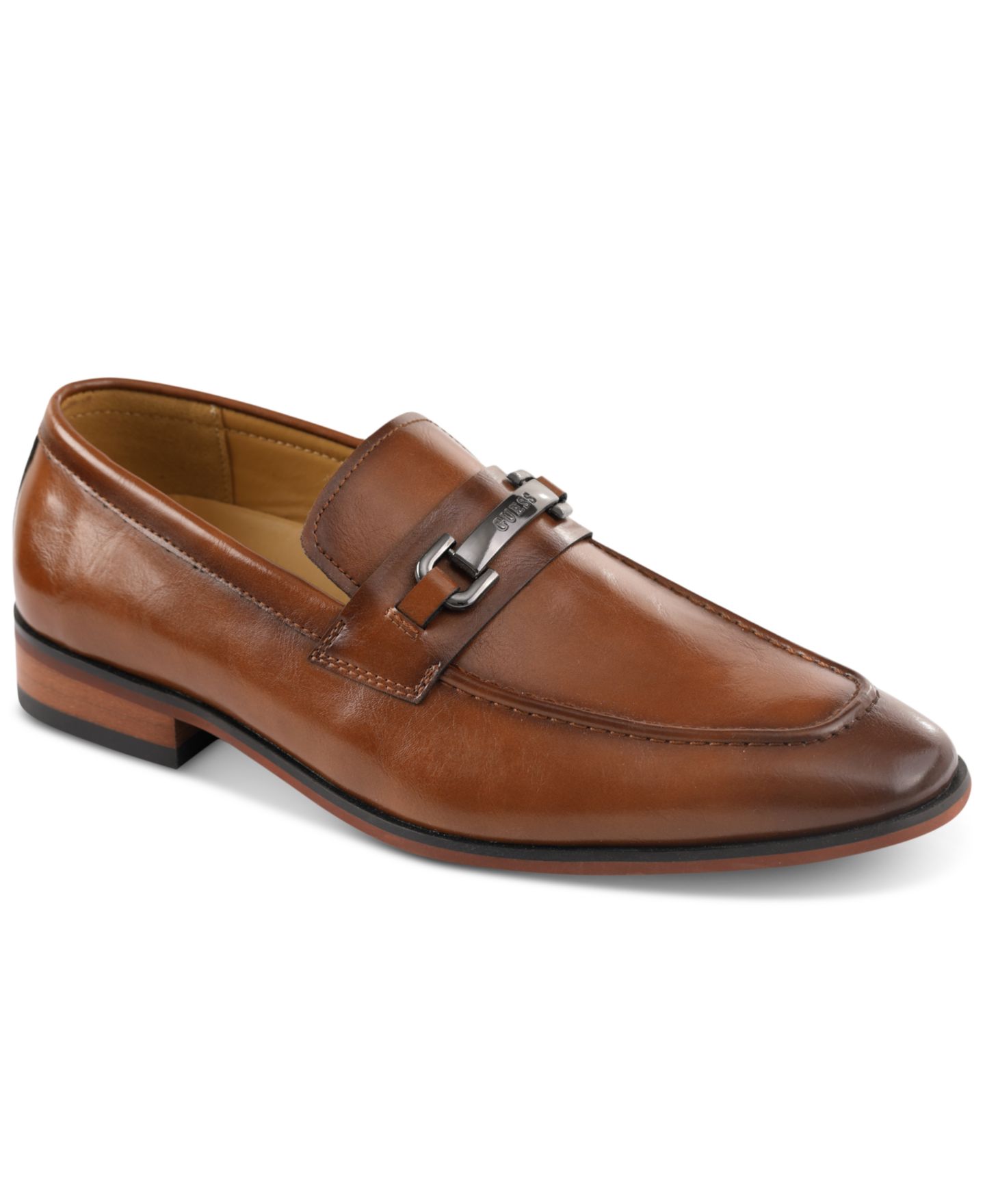 Мужские туфли GUESS Sioden Dress Loafers, цвет: Тёмный натуральный — фото 1