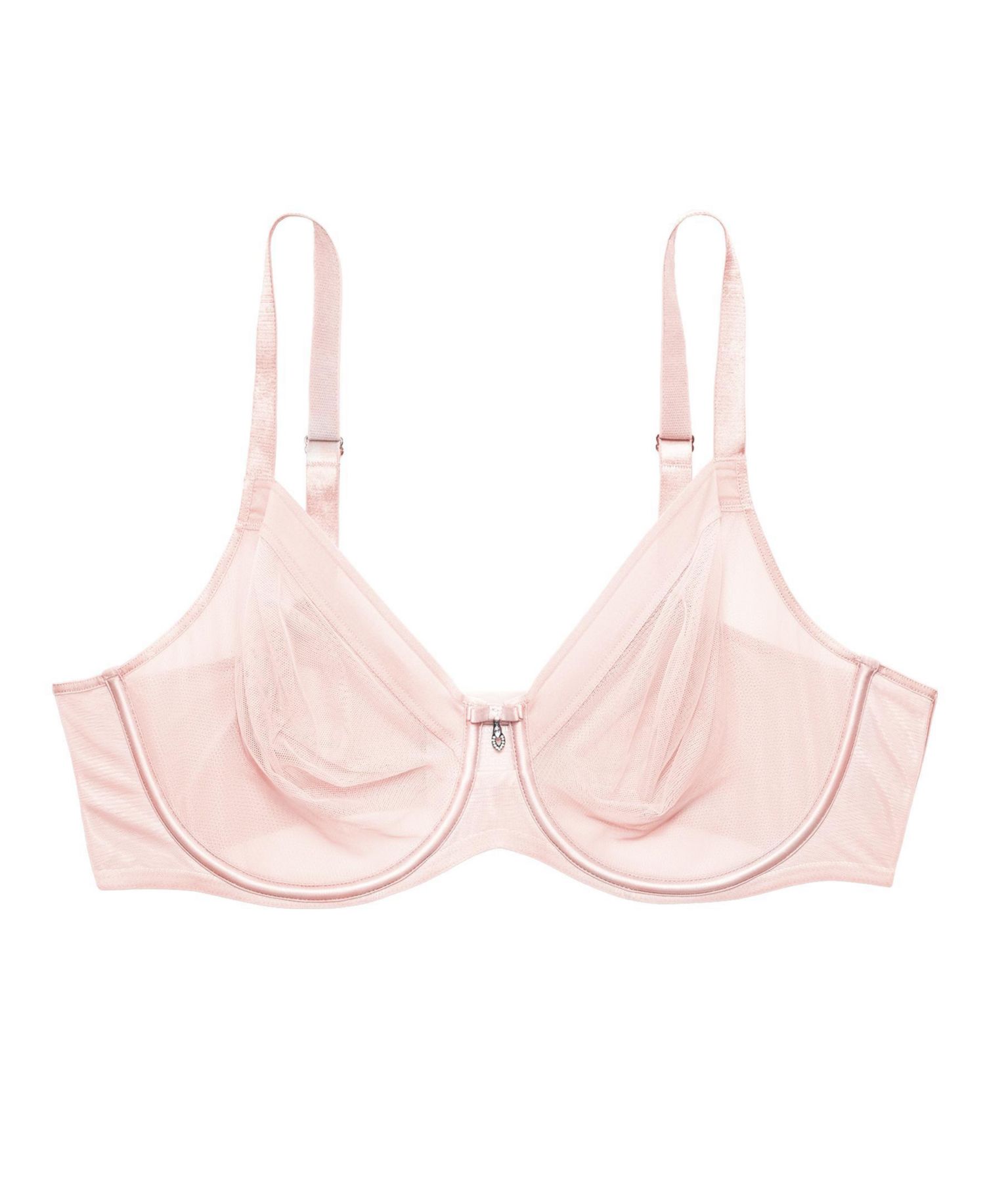 Women's Sheer Mesh Full Coverage Unlined Underwire Bra
