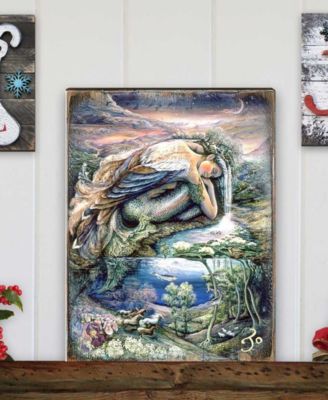 Mer Angel Wall Wooden Decor by Josephine Wall