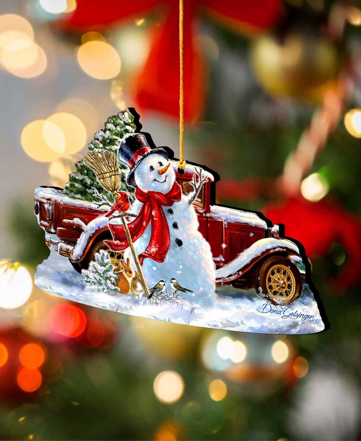 Designocracy by Dona Gelsinger Frosty Forest Friends Ornament