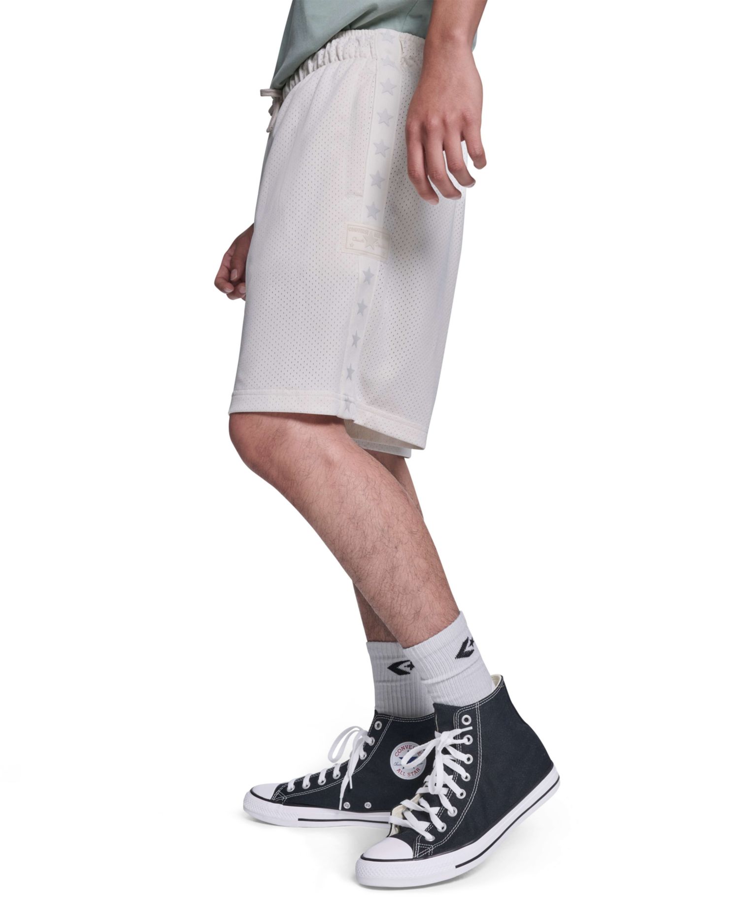 Men's Regular-Fit Star Mesh Shorts
