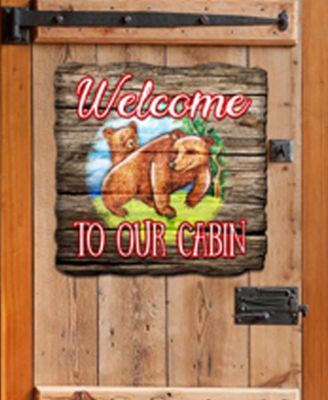 Welcome Cabin Bears Door Hanger